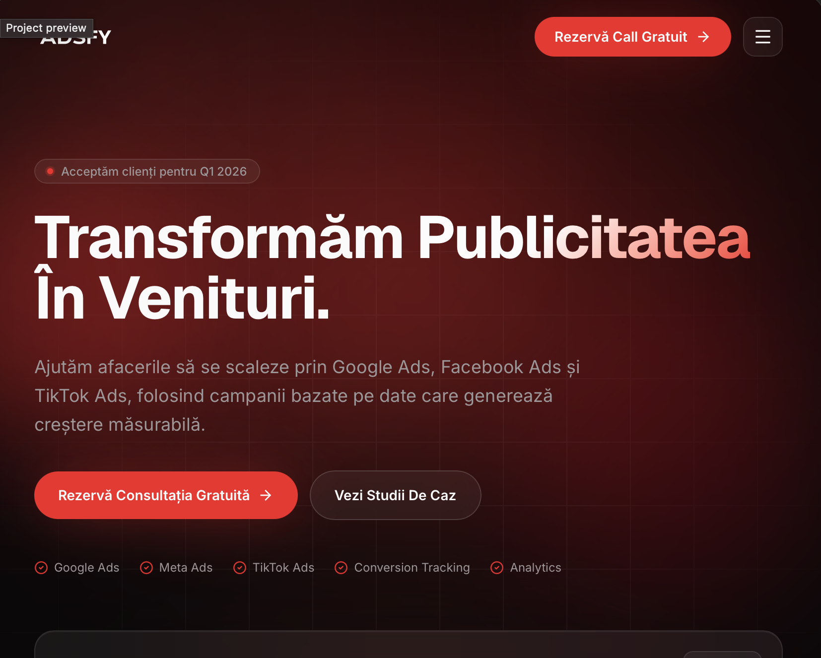 ADSFY — Transformăm publicitatea în venituri