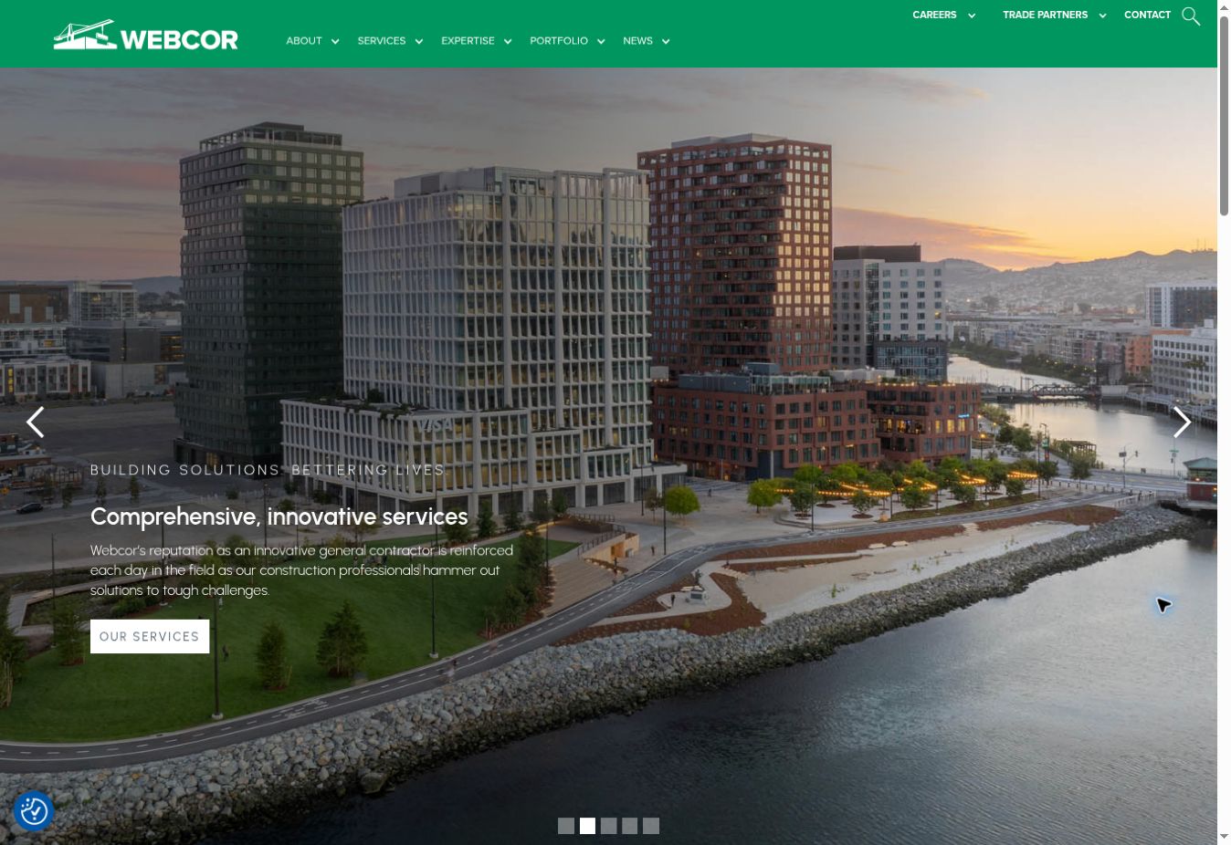 Webcor website